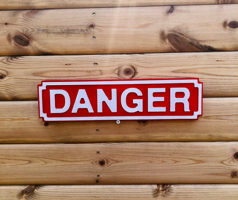"Danger" Hardwood Street Sign - Image 3