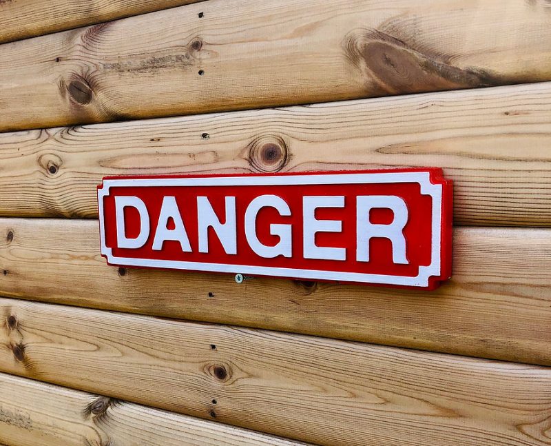 "Danger" Hardwood Street Sign - Image 4
