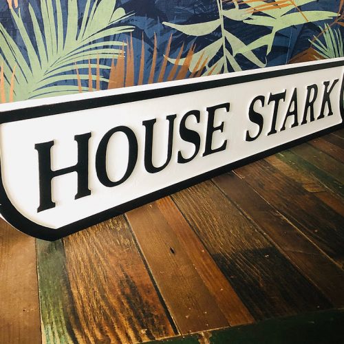 House Stark Hardwood Street Sign