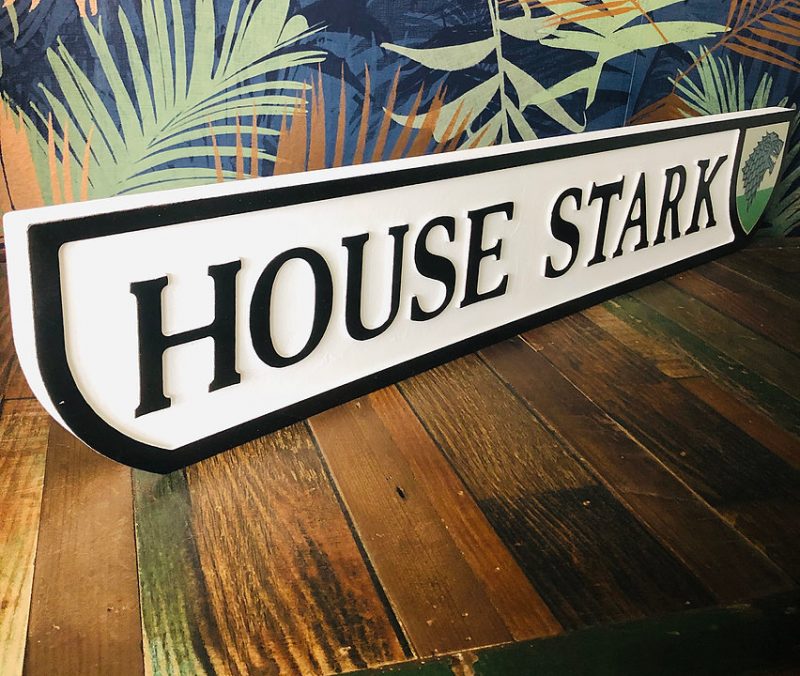 House Stark Hardwood Street Sign