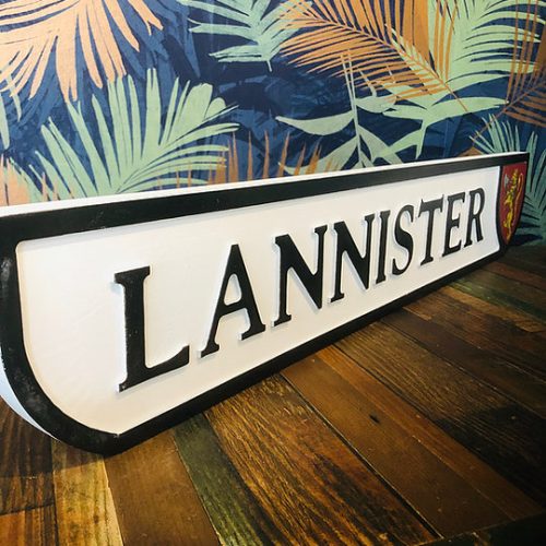 Lannister Hardwood Street Sign