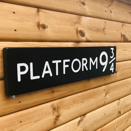 Platform 9 3-4 Hardwood Street Sign