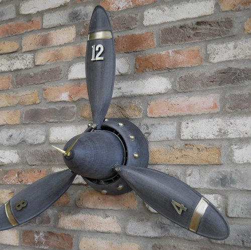 Propeller Metal Clock