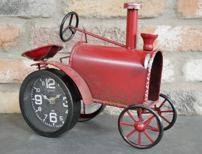Tractor Clock New Red Vintage Tractor Tractor Desk Clock 