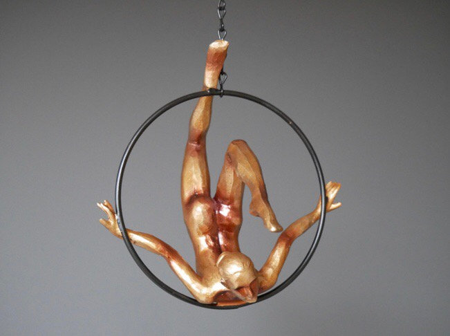 Acrobat Hanging Woman Resin Wall Ornament