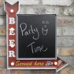 Beer Served Here Illuminated Bar Sign & Blackboard