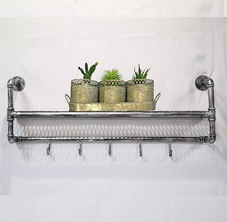 Pipe Shelf with Hooks Carmen Interiors