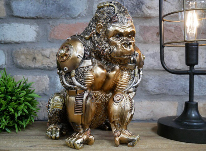 Steampunk Gorilla Resin Ornament