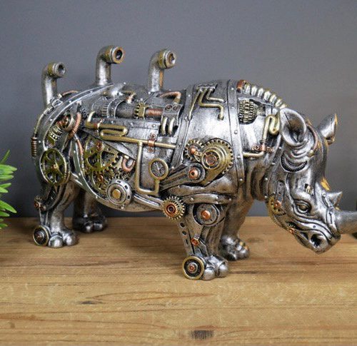 Steampunk Rhino Ornament