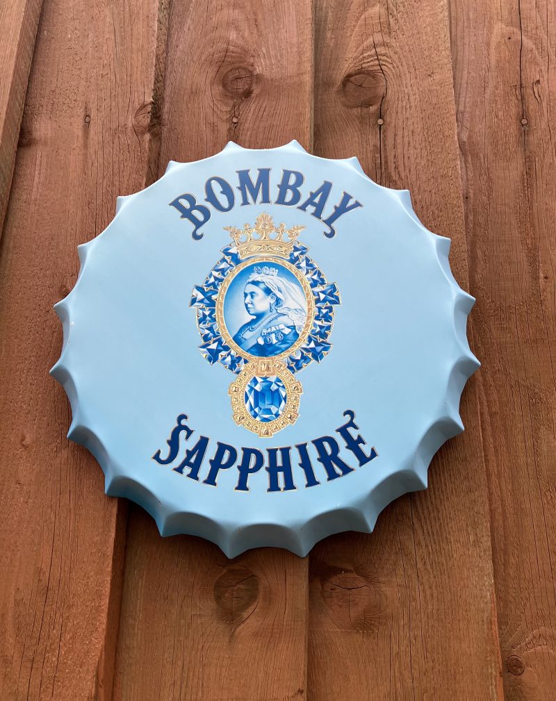 Bombay Bottle Top Sign