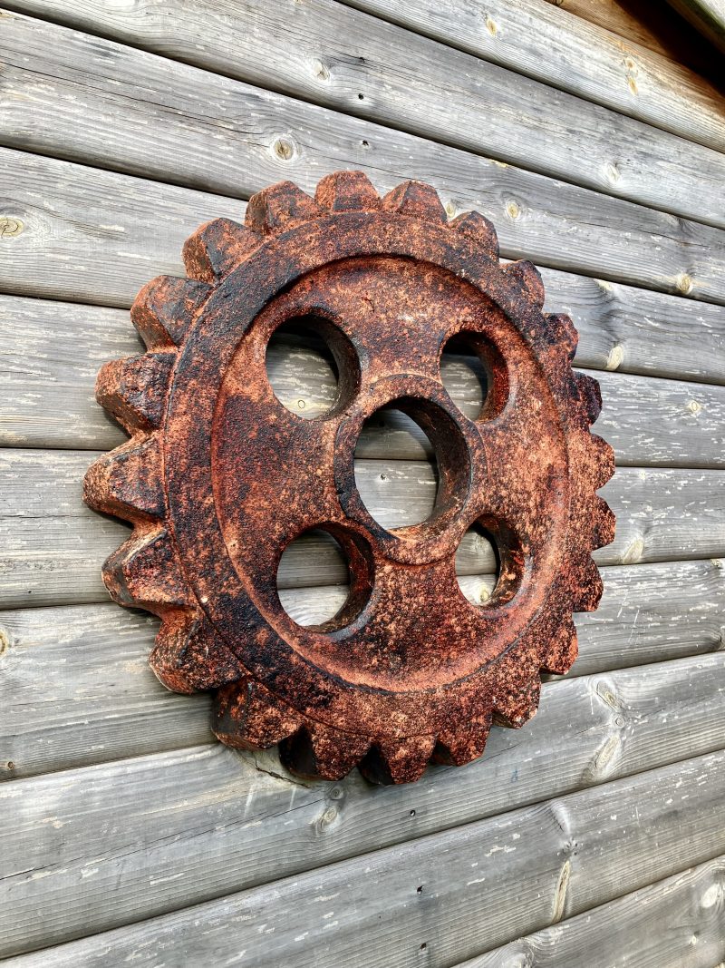 Gear Cog Wall Decoration (Red Tinted)