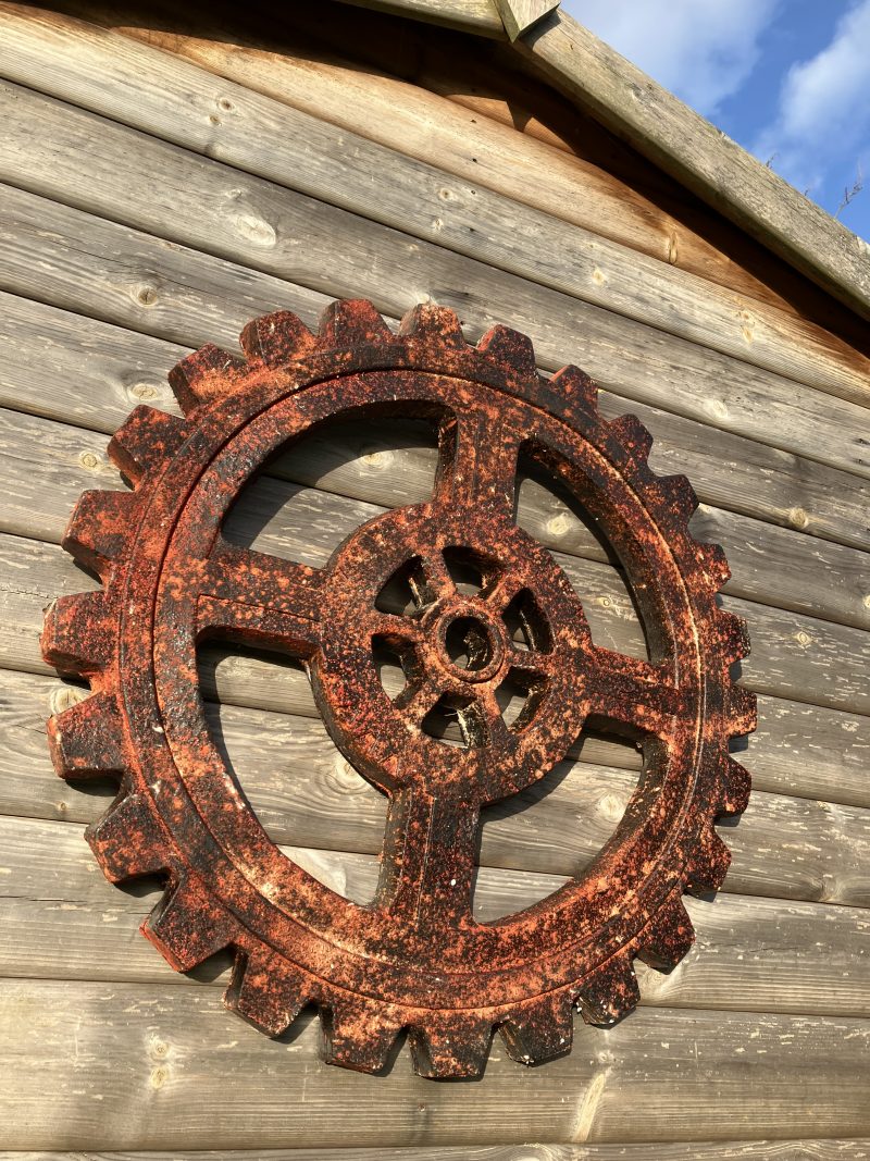 XL Gear Cog Wall Decoration (Red Tinted) - Image 2