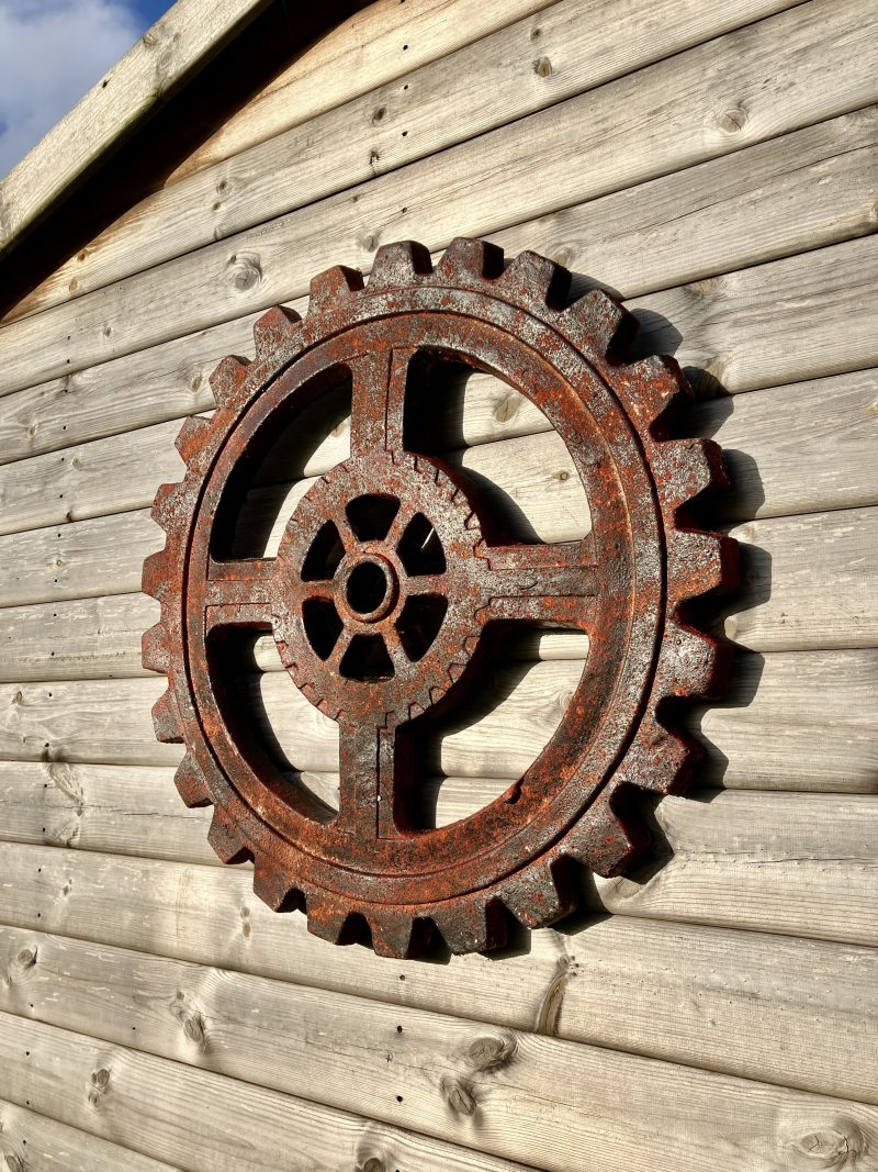 XL Gear Cog Wall Decoration (Red Tinted)