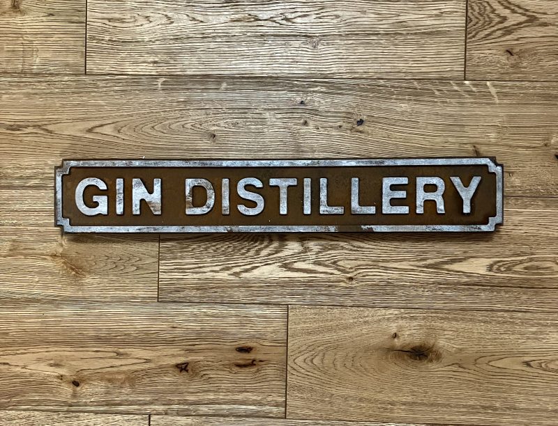 Rusted Gin Distillery Sign