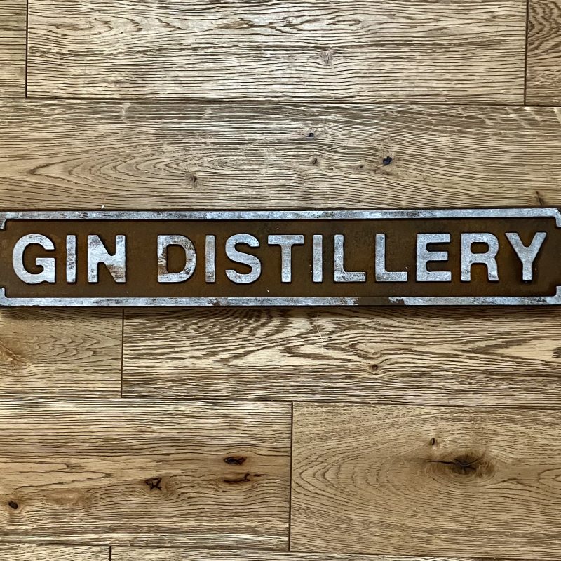 Rusted Gin Distillery Sign