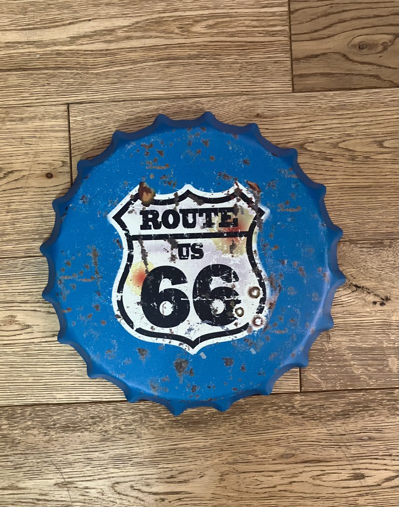 Route 66 Bottle Top Sign