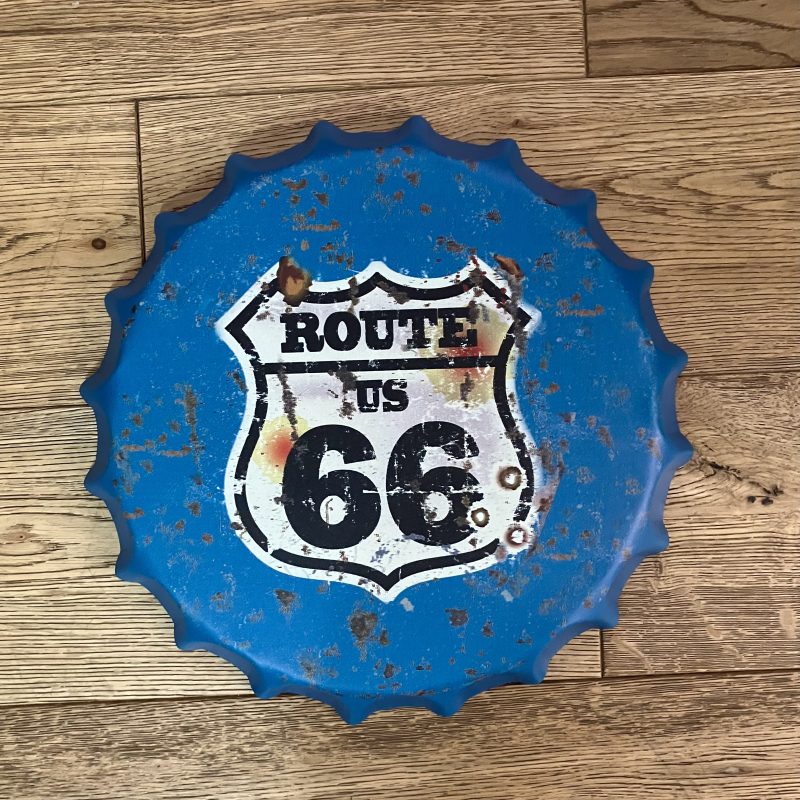 Route 66 Bottle Top Sign