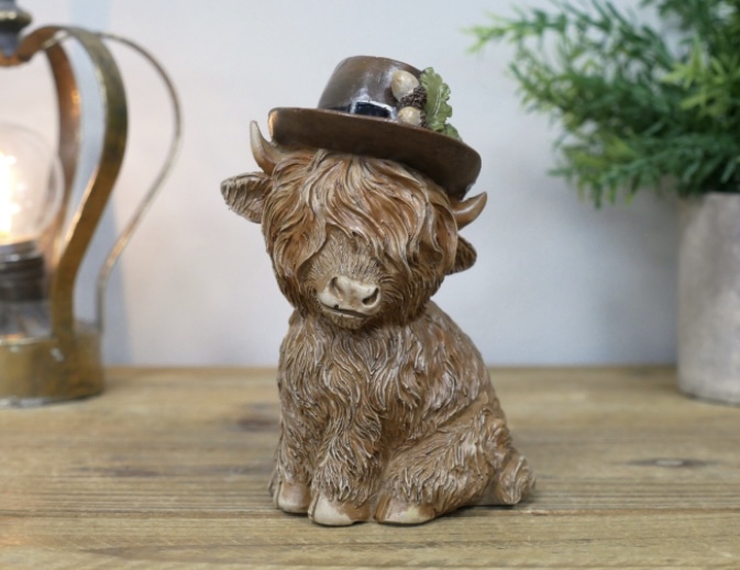 Highland Cow in Hat